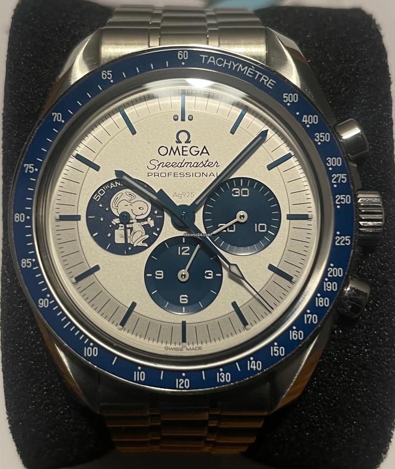 Omega Speedmaster Professional Moonwatch'Silver Snoopy Award' NEW Complete Set +Bracelet & Stickers | 50th Anniversary Ed