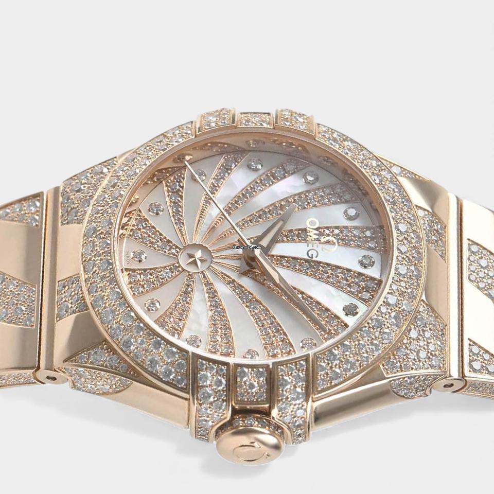 Omega Constellation Ladies Diamonds / Red gold / 31 mm / 123.55.31.20.55.008