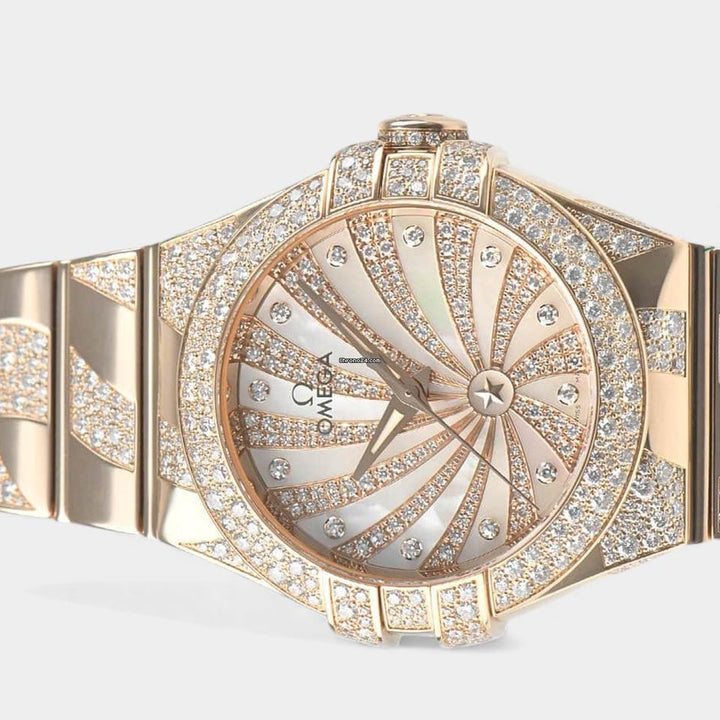 Omega Constellation Ladies Diamonds / Red gold / 31 mm / 123.55.31.20.55.008