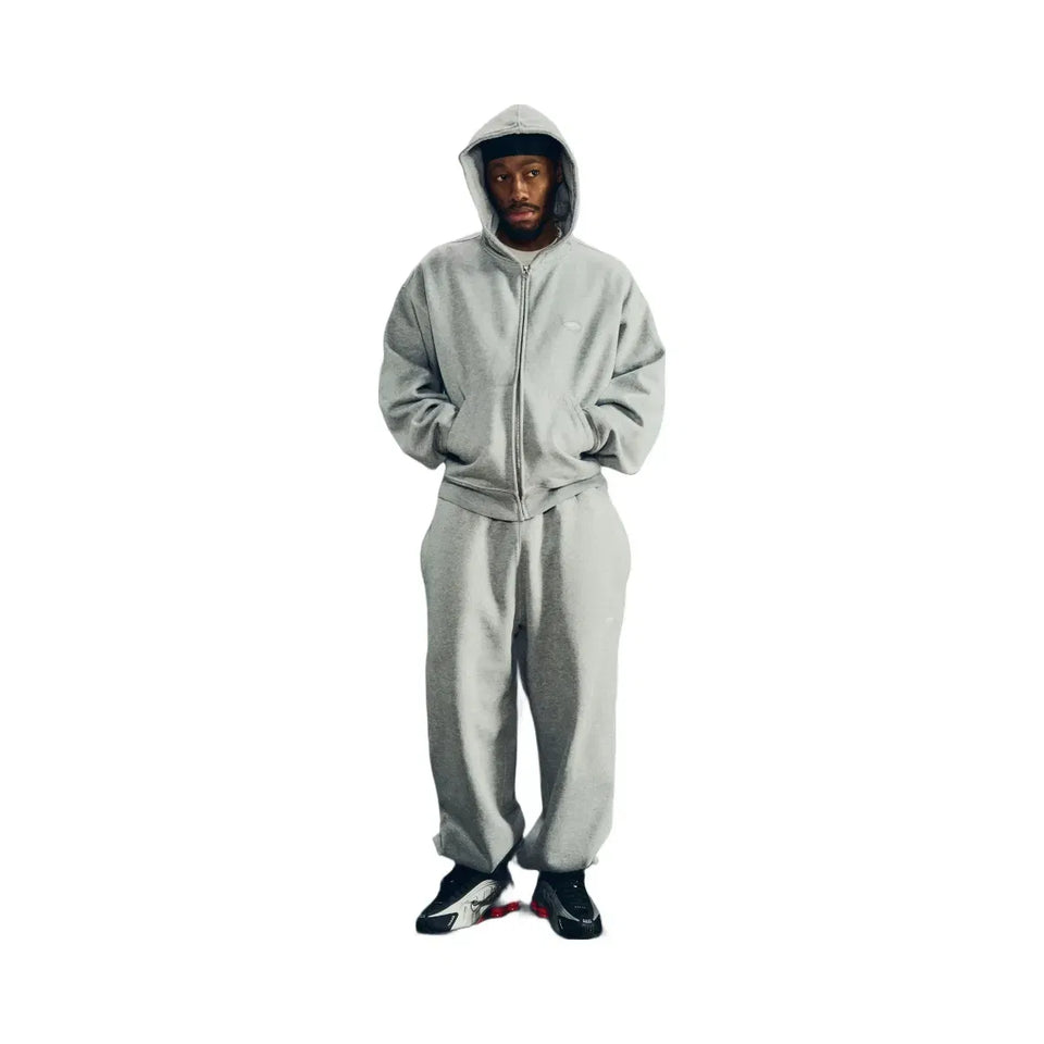 Corteiz Mini Island Zip Hoodie Heather Grey