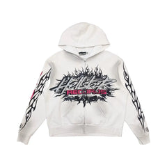 Hellstar Records Glitter Zip Up White