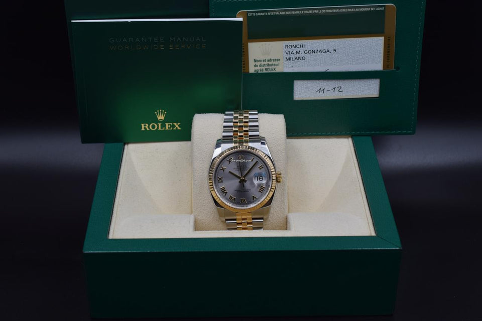 Rolex | Datejust | 116233 | Gold/Steel | 36 mm | Gold/Steel | Grey | Automatic