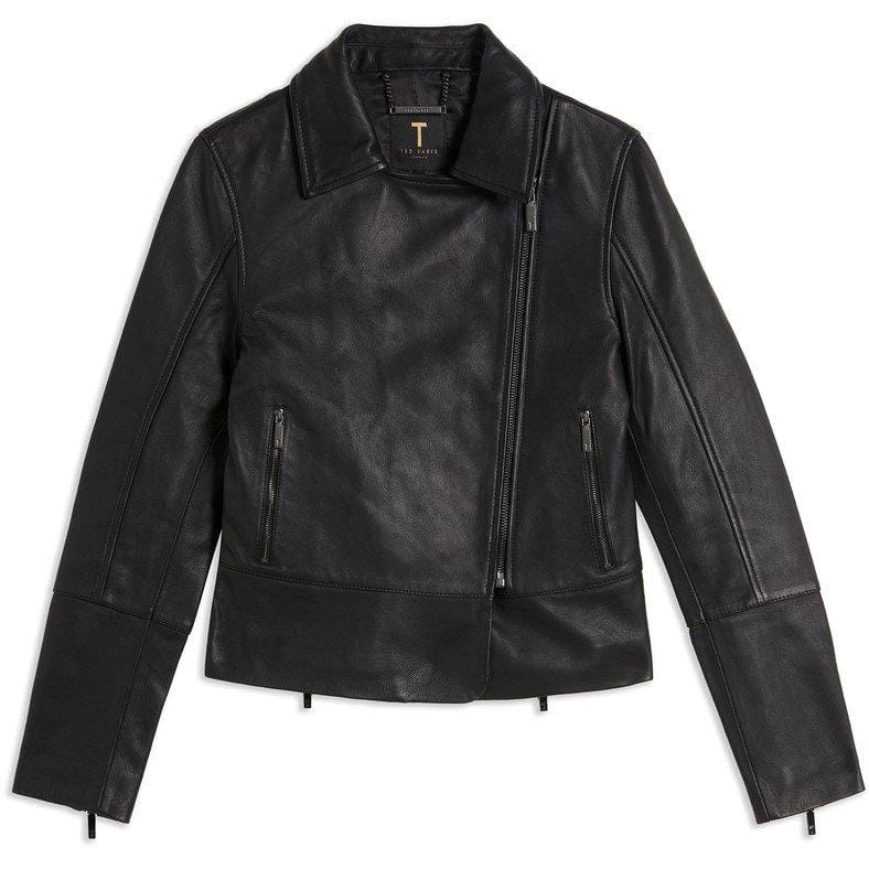 Lizia Leather Structured Fit Biker Jacket
