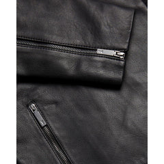 Lizia Leather Structured Fit Biker Jacket