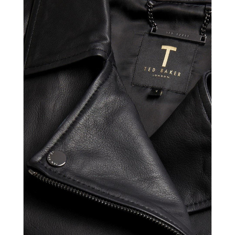 Lizia Leather Structured Fit Biker Jacket