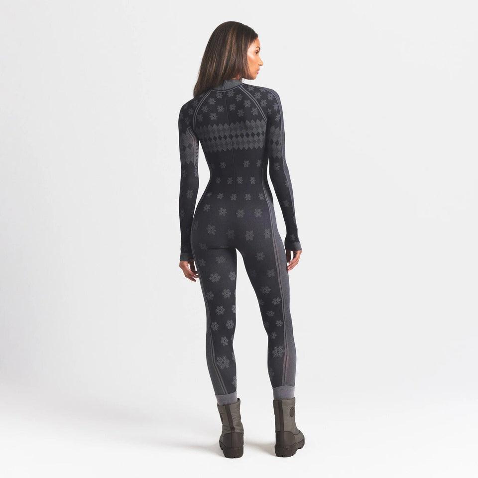 SKIMS FIRST LAYERS TURTLENECK CATSUIT | OBSIDIAN WINTER FAIR ISLE