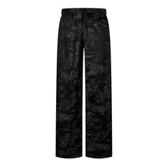 Fresco Jacquard Cotton Straight Leg Trousers
