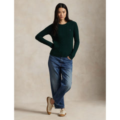 Cable-Knit V-neck Jumper