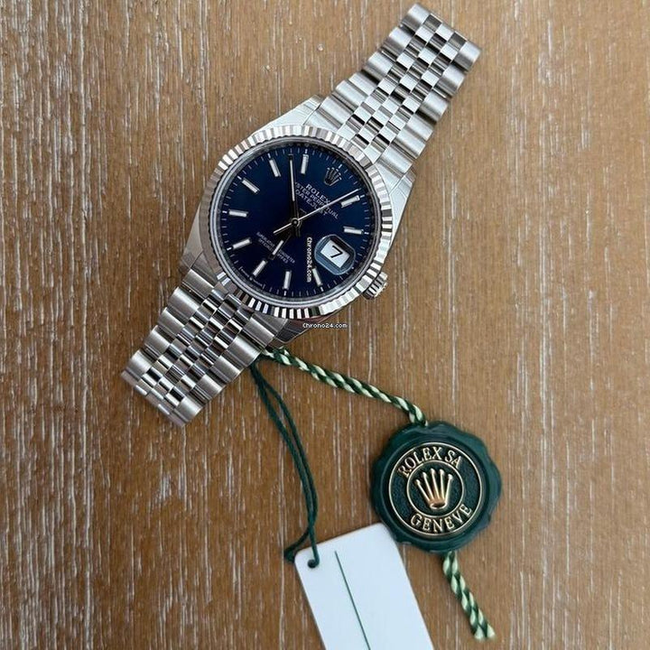 Rolex Datejust 36 Dayjust 36 Blue Stick Jubilee Bracelet