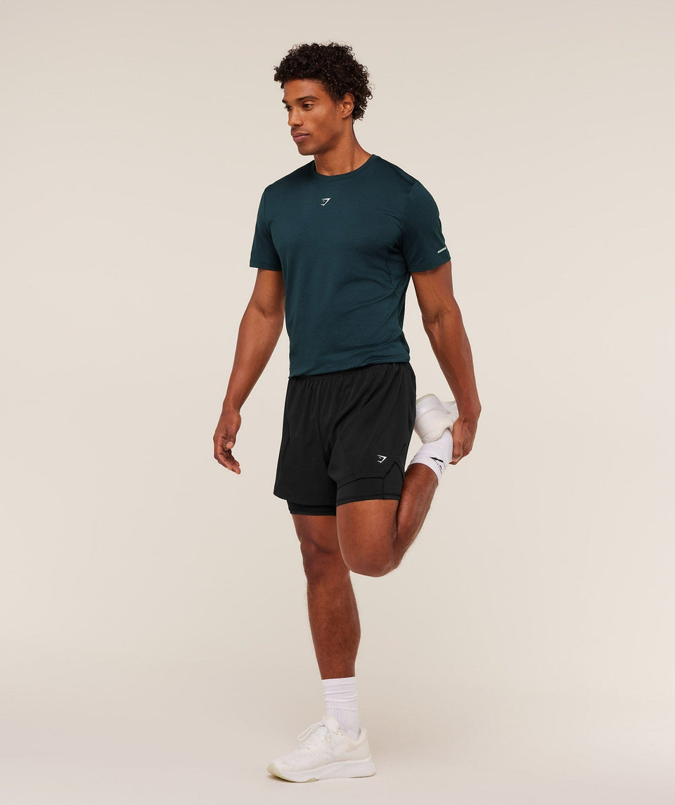 Gymshark Running T-Shirt - Deep Petrol Blue