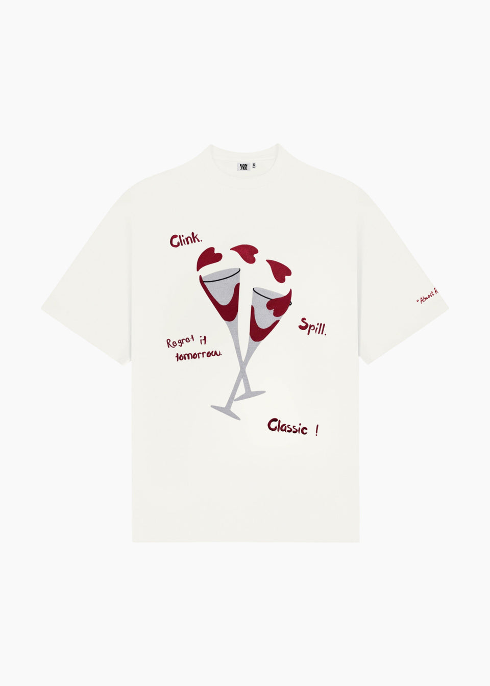 ‘CLINK & CONFESS’ TEE | OFF WHITE
