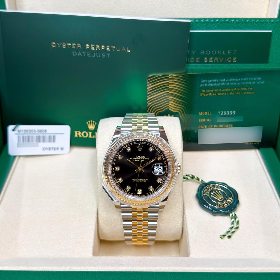 Rolex | Datejust | 126333 | Gold/Steel | 41 x 49 mm | Gold/Steel | Black | Automatic