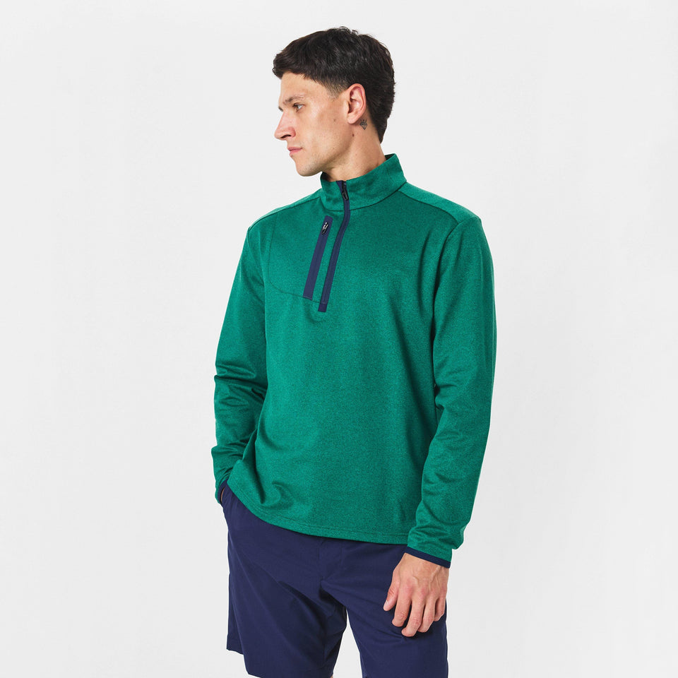 RLX Cotton Long Sleeve Half Zip Performance Golf Jacket