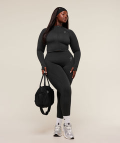 Women's Gymshark Vital Warm Leggings Black Marl
