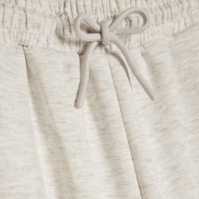 Grey Premium Drawstring Wide Leg Joggers