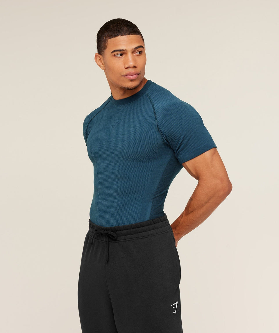 Gymshark Physique T-Shirt - GS Stealth Blue/GS Deep Petrol Blue