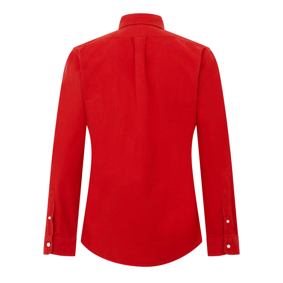 Brushed Oxford Long Sleeve Plain Shirt