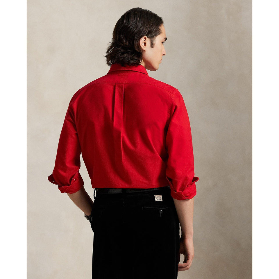 Brushed Oxford Long Sleeve Plain Shirt