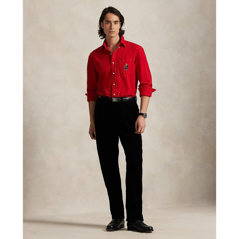 Brushed Oxford Long Sleeve Plain Shirt