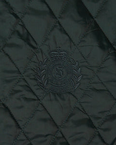 NY Crest Nylon Quilted Jacket - Forest/Tan