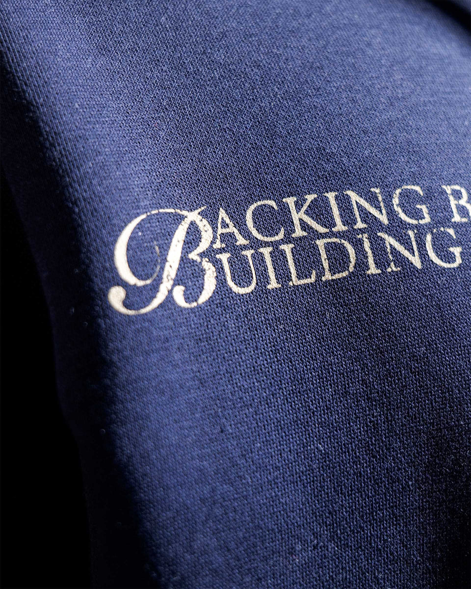 Legacy V2 - Navy Blue Oversized Printed Hoodie