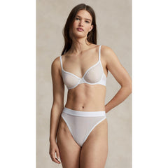 High-Waist Mesh Thong
