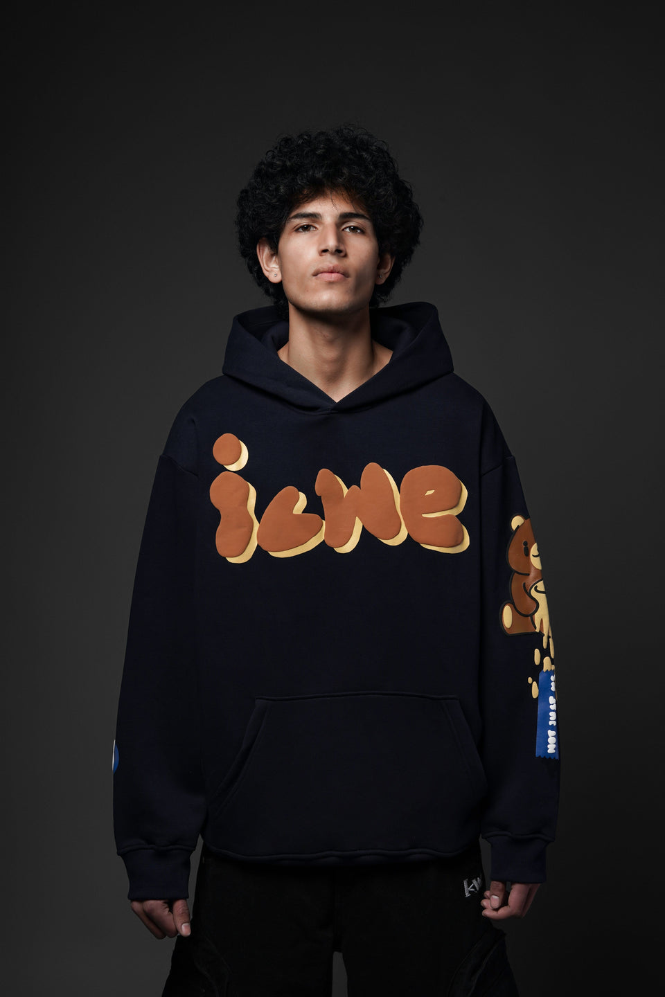 No Sugar Just Honey Navy Hoodie - Positive Vibes Streetwear