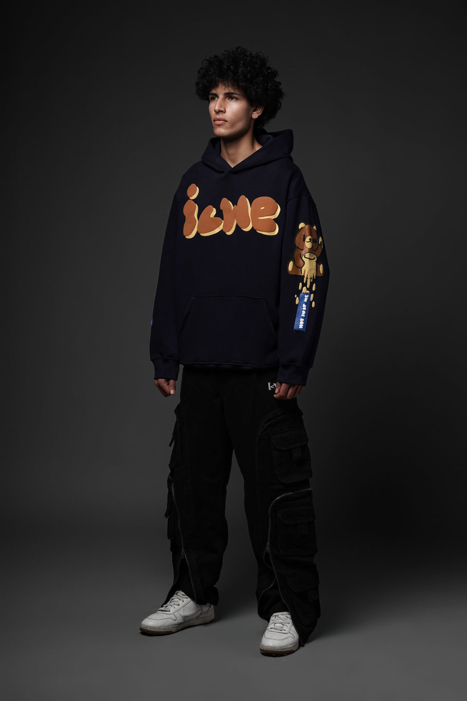 No Sugar Just Honey Navy Hoodie - Positive Vibes Streetwear