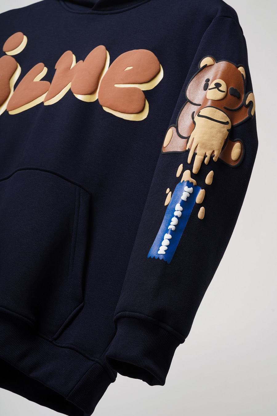 No Sugar Just Honey Navy Hoodie - Positive Vibes Streetwear