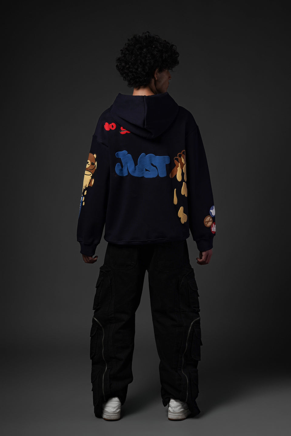 No Sugar Just Honey Navy Hoodie - Positive Vibes Streetwear