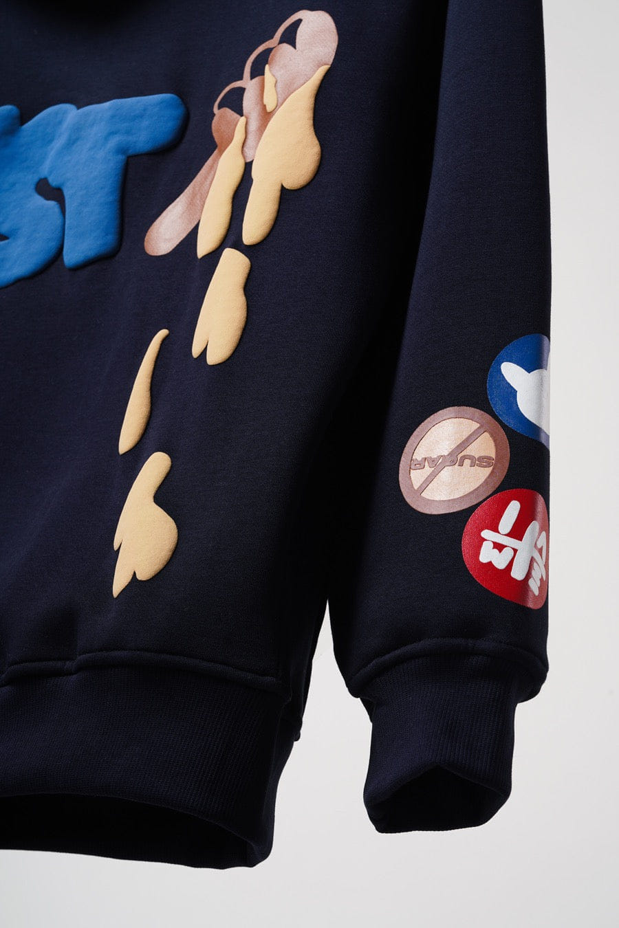 No Sugar Just Honey Navy Hoodie - Positive Vibes Streetwear
