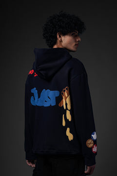 No Sugar Just Honey Navy Hoodie - Positive Vibes Streetwear