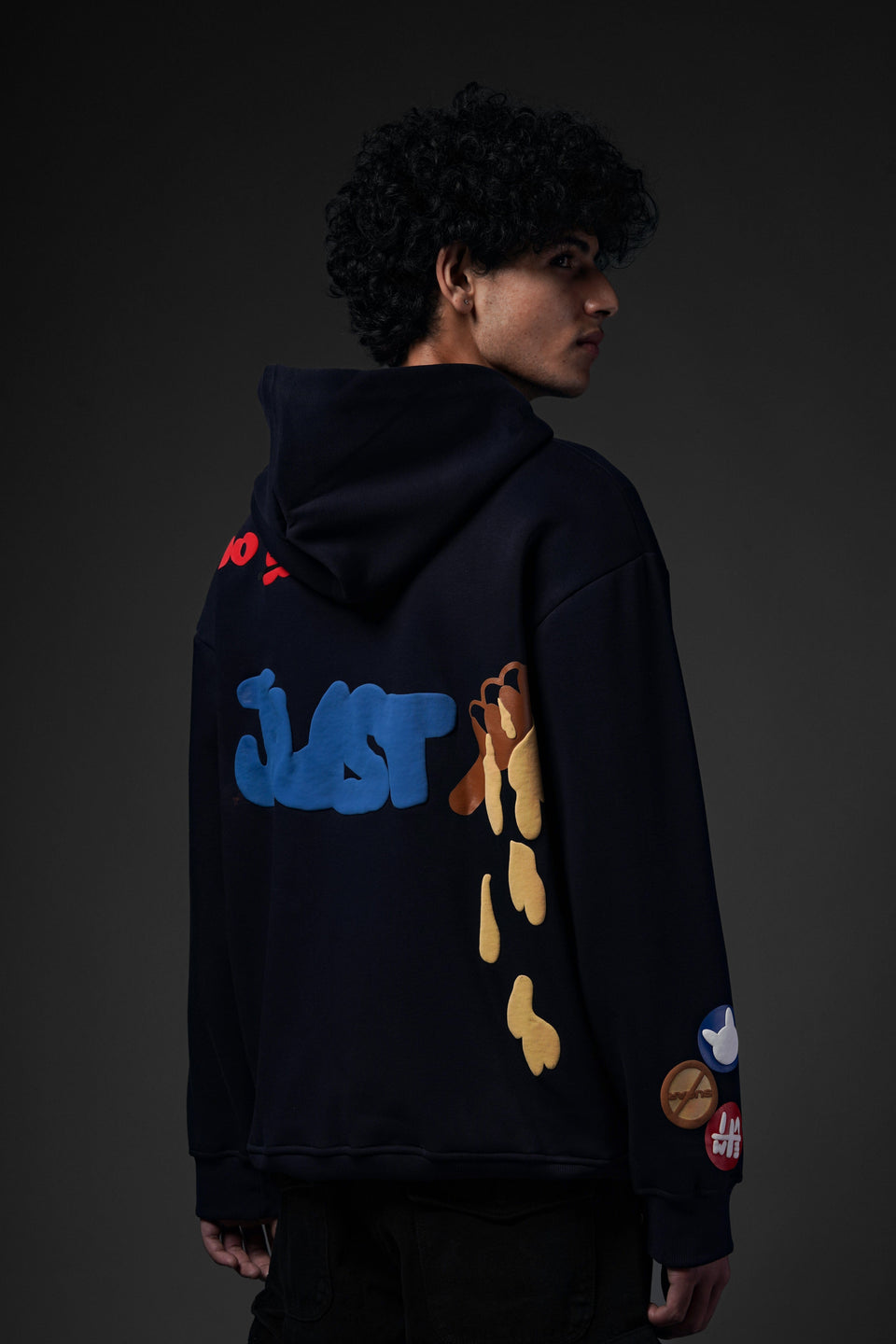 No Sugar Just Honey Navy Hoodie - Positive Vibes Streetwear