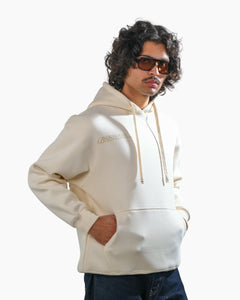 Legacy V2 - Off White Oversized Printed Hoodie