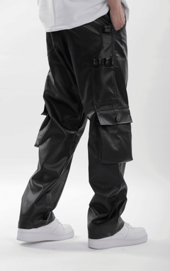 Leather Carpenter Pants - Black