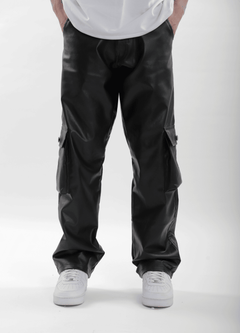 Leather Carpenter Pants - Black