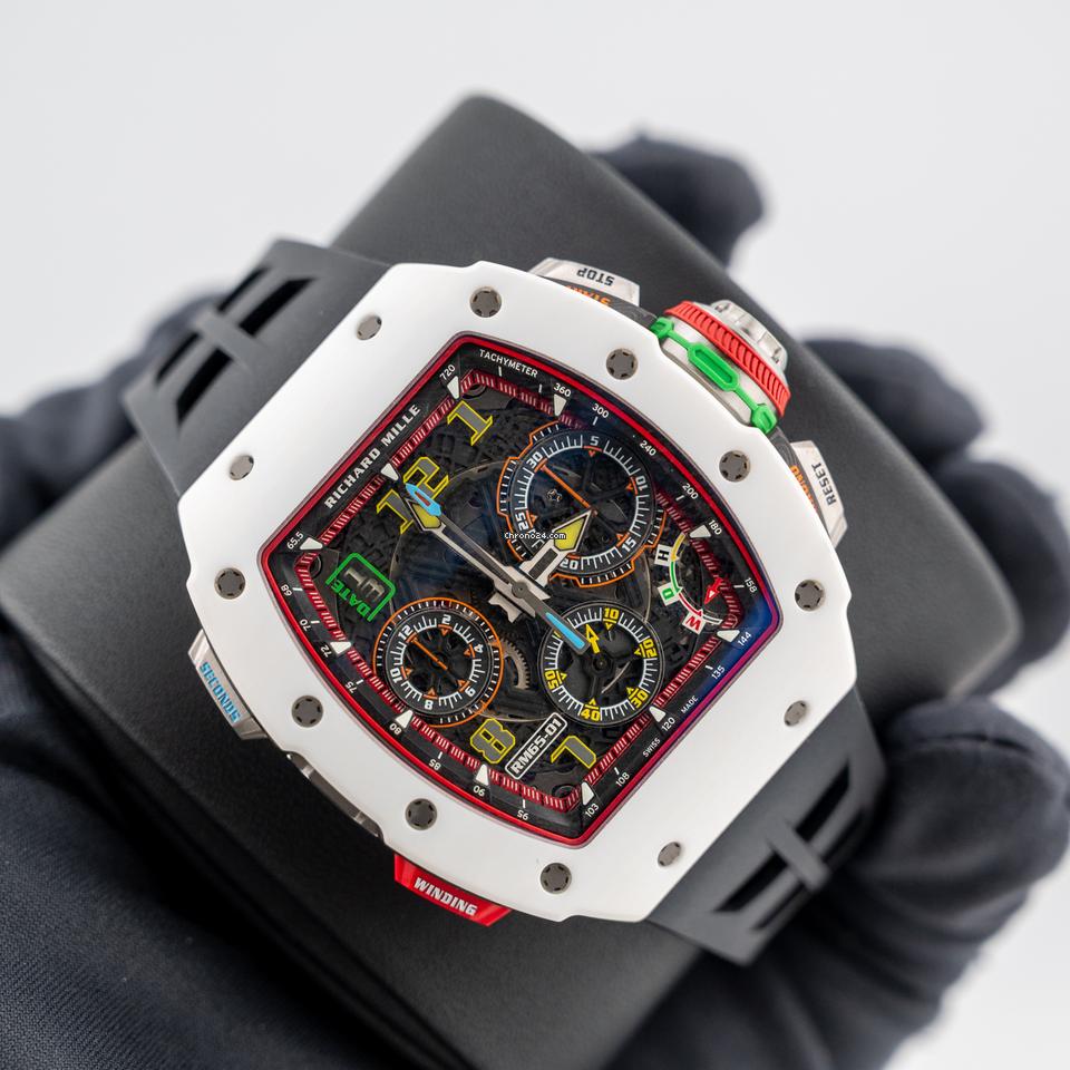 Richard Mille Quartz Tpt Automatic Split Seconds Rm65-01 White NTPT