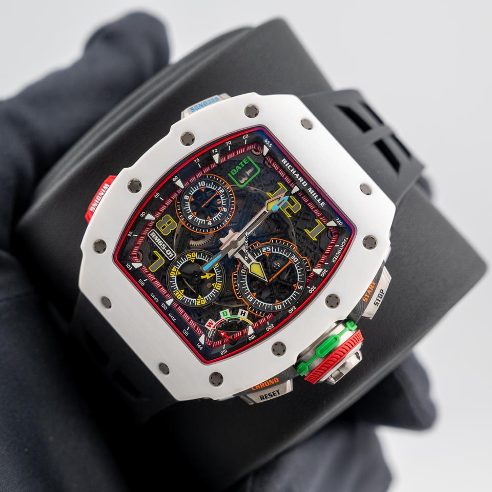 Richard Mille Quartz Tpt Automatic Split Seconds Rm65-01 White NTPT