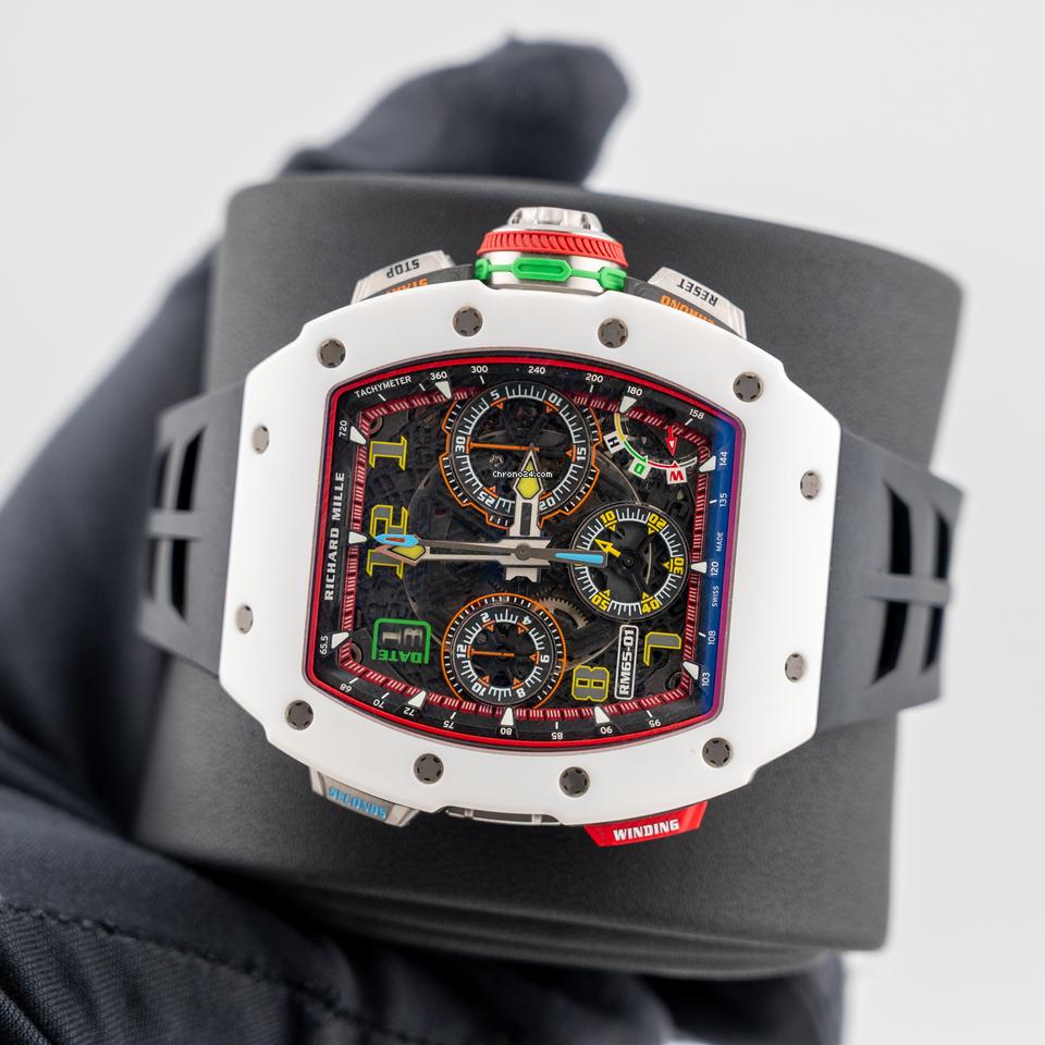 Richard Mille Quartz Tpt Automatic Split Seconds Rm65-01 White NTPT