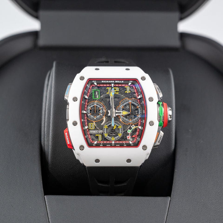 Richard Mille Quartz Tpt Automatic Split Seconds Rm65-01 White NTPT