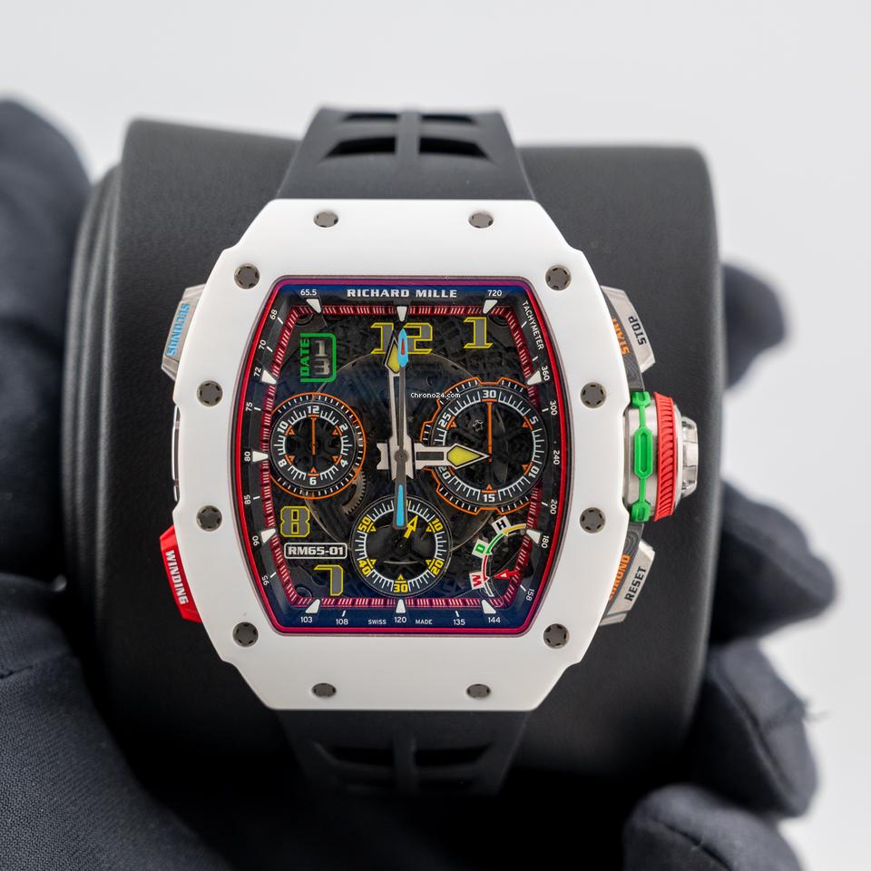 Richard Mille Quartz Tpt Automatic Split Seconds Rm65-01 White NTPT
