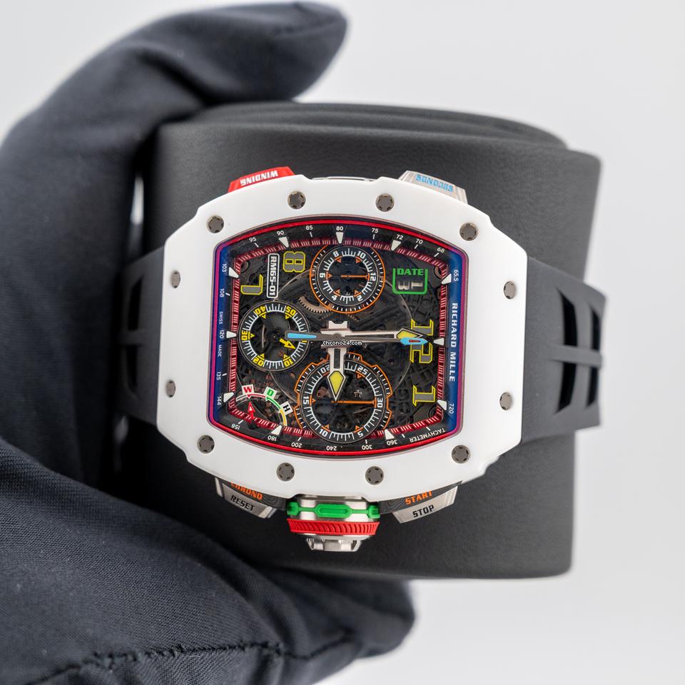 Richard Mille Quartz Tpt Automatic Split Seconds Rm65-01 White NTPT