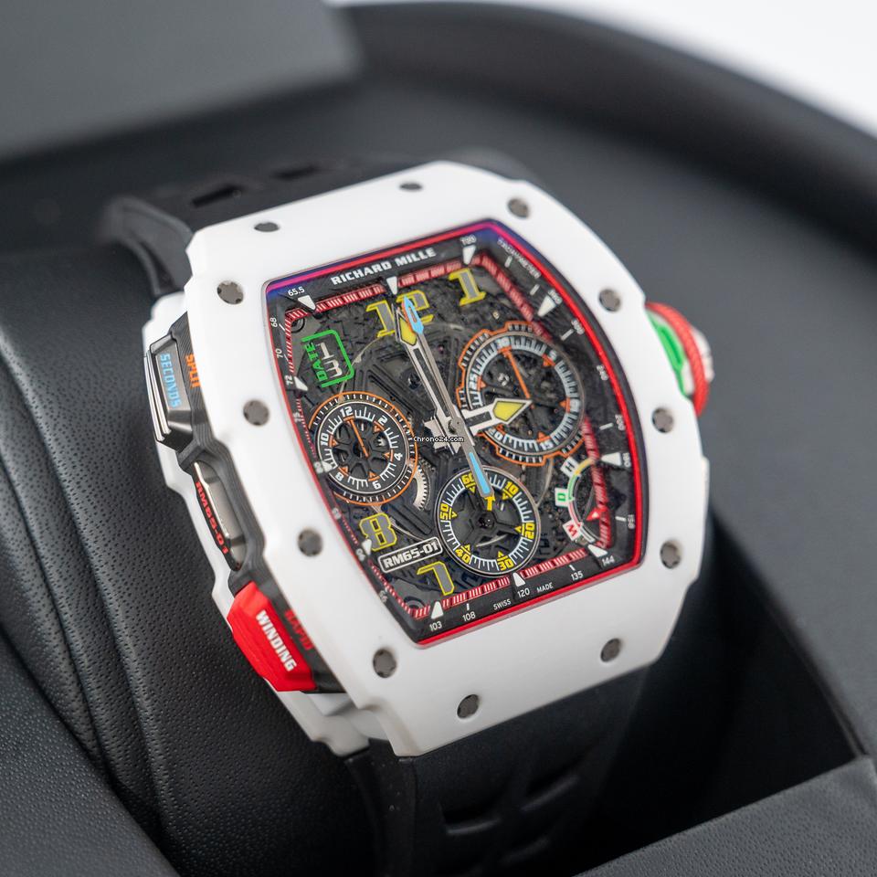 Richard Mille Quartz Tpt Automatic Split Seconds Rm65-01 White NTPT