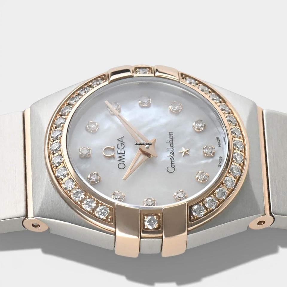 Omega Constellation Quartz Steel&Rose gold / 24 mm / Box&Papers / 123.25.24.60.55.001