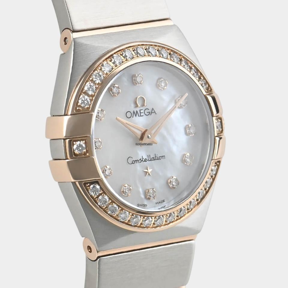 Omega Constellation Quartz Steel&Rose gold / 24 mm / Box&Papers / 123.25.24.60.55.001