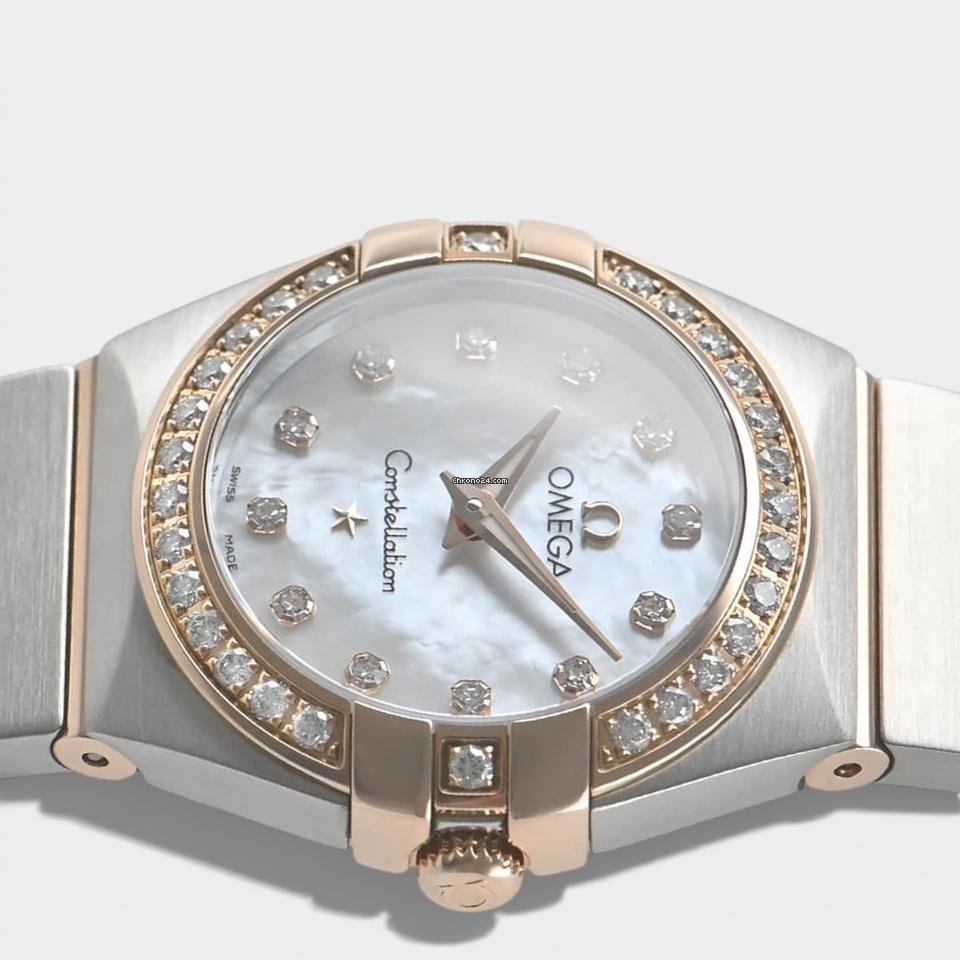 Omega Constellation Quartz Steel&Rose gold / 24 mm / Box&Papers / 123.25.24.60.55.001