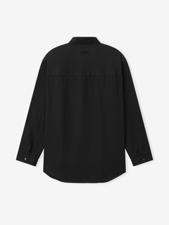 Essentials Cotton Wool Oxford Classic Shirt Black