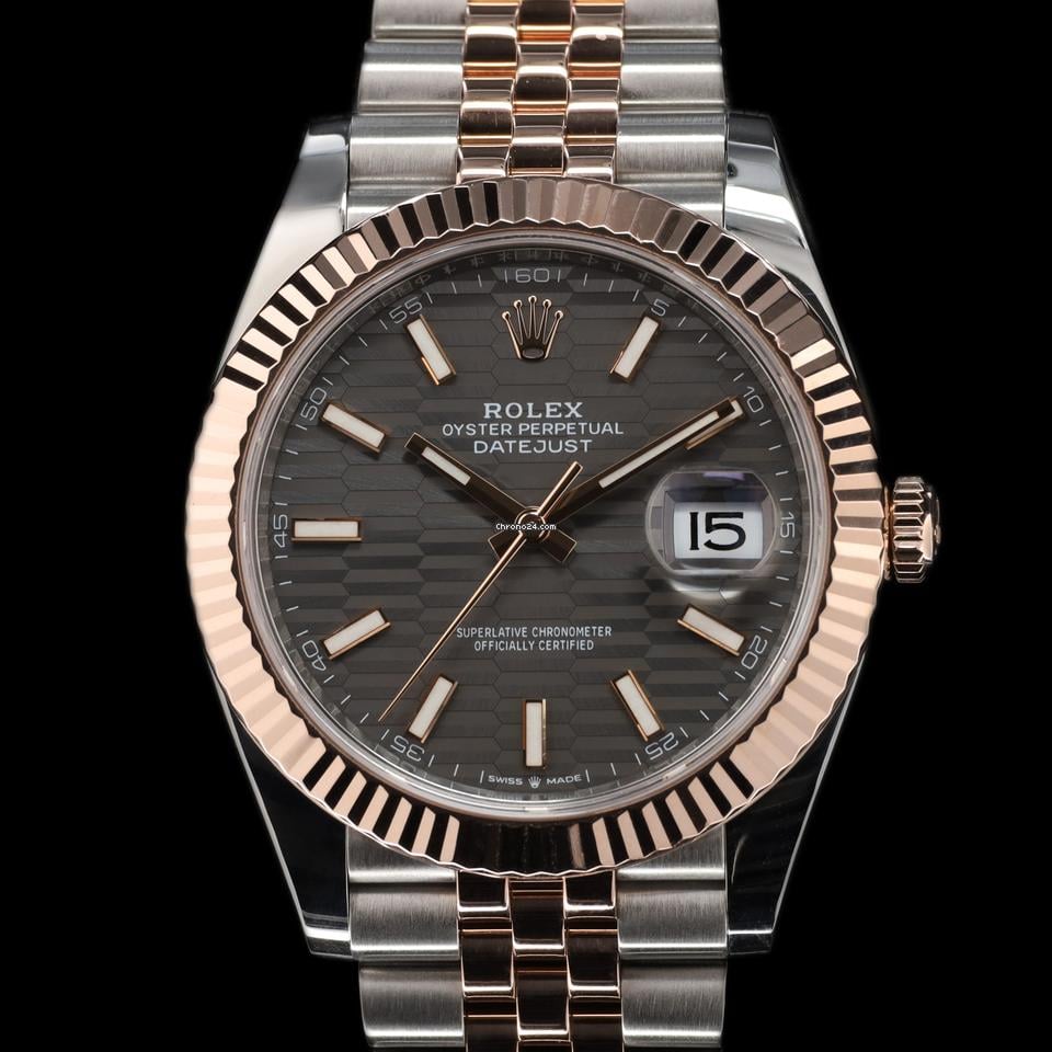 Rolex | Datejust | 126331 | Steel | 41 mm | Rose gold | Grey | Automatic