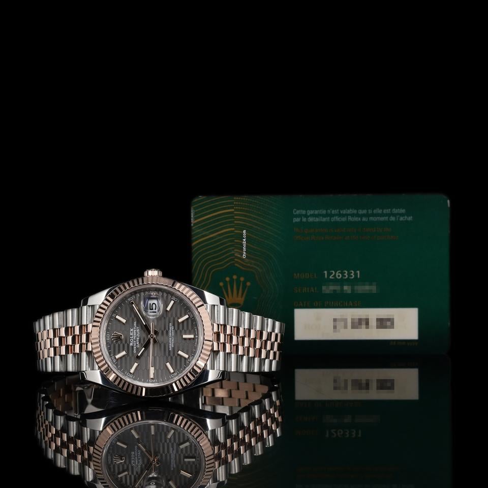 Rolex | Datejust | 126331 | Steel | 41 mm | Rose gold | Grey | Automatic