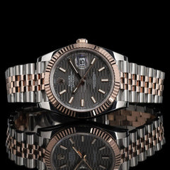 Rolex | Datejust | 126331 | Steel | 41 mm | Rose gold | Grey | Automatic